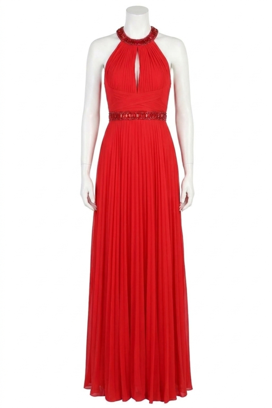 NEW SHERRI HILL halter prom dress in red